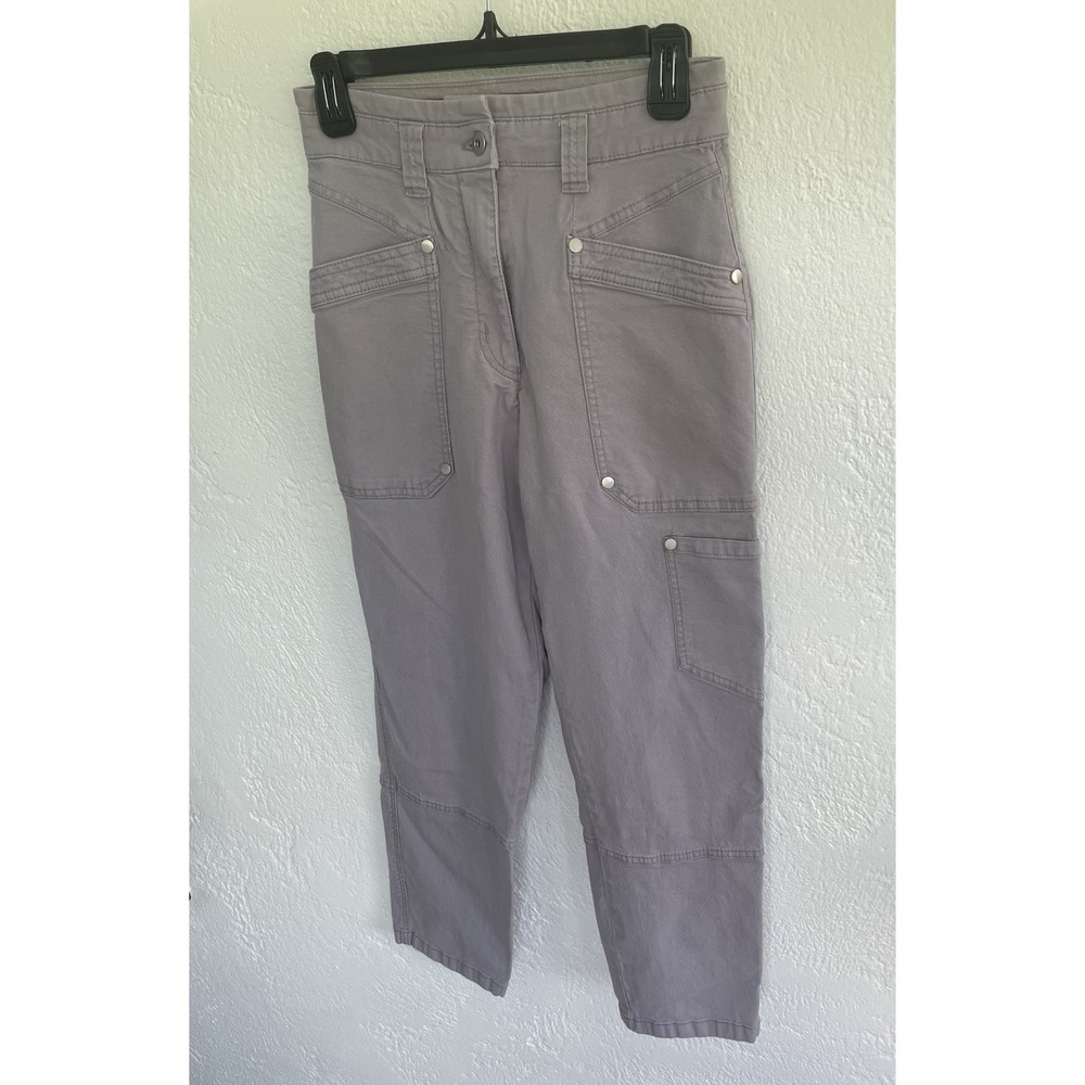 Anthropologie NWOT Maeve Lavender Cargo Utility Pant Size 26W Full Length 27L